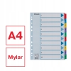 Przekładki kartonowe MYLAR A4 1-10 białe 100161 ESSELTE