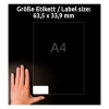 Etykiety foliowe białe HEAVY DUTY 63,5*33,9mm (8 arkuszy= 192 etykiety) L4773-8 AVERY ZWECKFORM