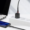Kabel USB-C -> USB-C EVERACTIVE 1m 3A 60W pleciony czarny wtyczka z led RGB (CBB-1PDR)