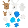 Naklejki z pianki RENIFERY BAŁWANKI 55szt. 681010 PVX04