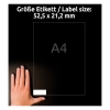 Etykiety białe 52,5x21,2mm (25 arkuszy = 1400 etykiet) usuwalne L6027REV-25 AVERY ZWECKFORM