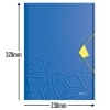 Teczka z gumką Leitz Urban Chic, PP, A4, grzbiet 15 mm, mieści 150 kartek, niebieska 46490032