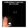 Etykiety białe 38x21,2mm (10arkuszy=650 etykiet) 3666-10 AVERY ZWECKFORM