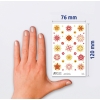 Naklejki foliowe z transparentnym tłem - złoto-czerwone gwiazdy Z-Design 54123 AVERY ZWECKFORM
