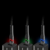 Kabel USB-C -> USB-C EVERACTIVE 1m 3A 60W pleciony czarny wtyczka z led RGB (CBB-1PDR)