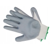 Rękawice REIS RTENI WS poliestrowe powlekane nitrylem biało-szare roz.7/S