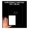 Etykiety foliowe białe 105x148mm (20 arkuszy=80etykiet) L4719REV-20 AVERY ZWECKFORM