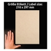 Etykiety ekologiczne brązowe 210x297mm (25 arkuszy=25 etykiet) L7109-25 AVERY ZWECKFORM