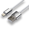 Kabel USB -> Lightning 1m 2,4A silikonowy biały EVERACTIVE (CBS-1IW)
