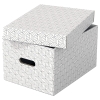 Pudełka domowe do przechowywania rozmiar M 3 sztuki białe 628282 ESSELTE