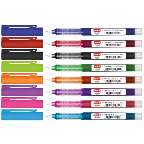 Cienkopisy kapilarne 0,5mm 8 kolorów TO-347 TOMA