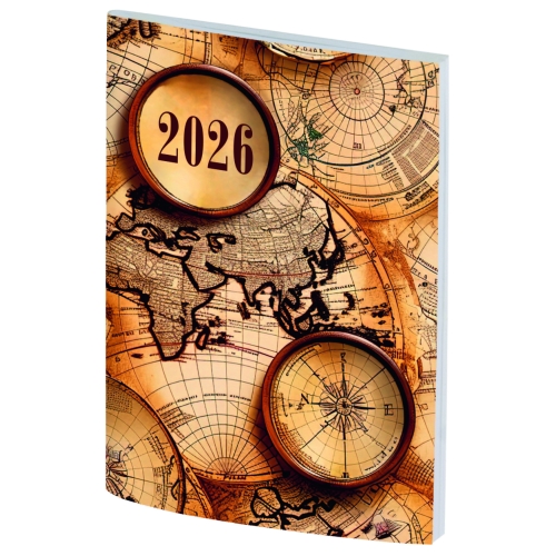 Kalendarz kieszonkowy A7 oprawa PCV bezbarwny 2026 A7040B-MIX Wokół Nas