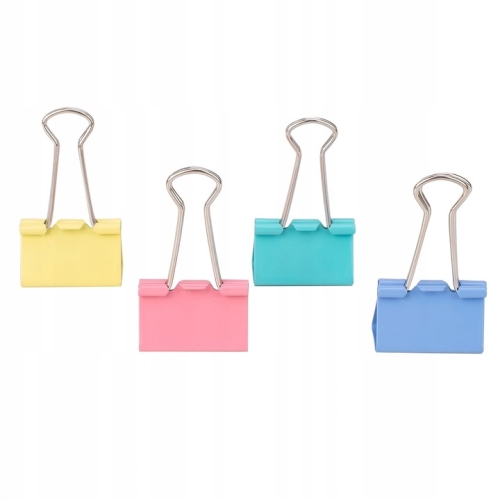 Klipsy do akt 15mm mix kolorów 60szt. 8556A DELI