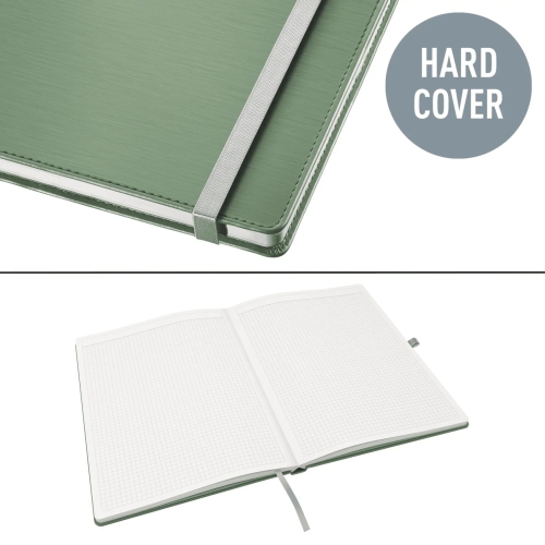 Notatnik w twardej oprawie Style A5 w kratkę seledynowy 44861053 LEITZ