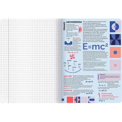 Zeszyt A5 60k kratka 70g ze ściągami FIZYKA 400169458 TOP 2000