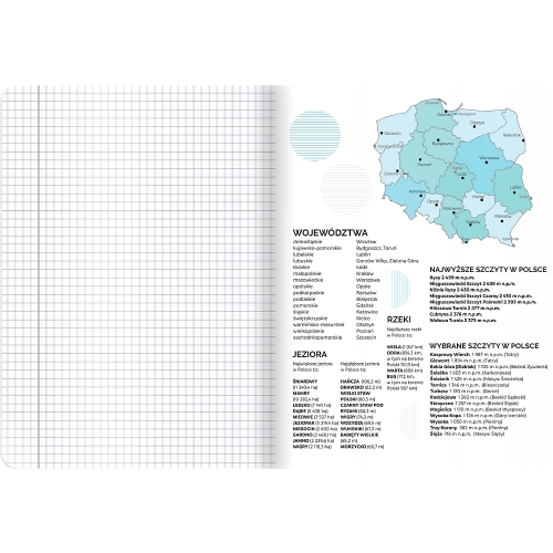 Zeszyt A5 60k kratka margines ściągi GEOGRAFIA 400181530 TOP 2000