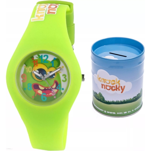 Zegarek dziecięcy KNOCKNOCKY FL MANIO zielony + skarbonka