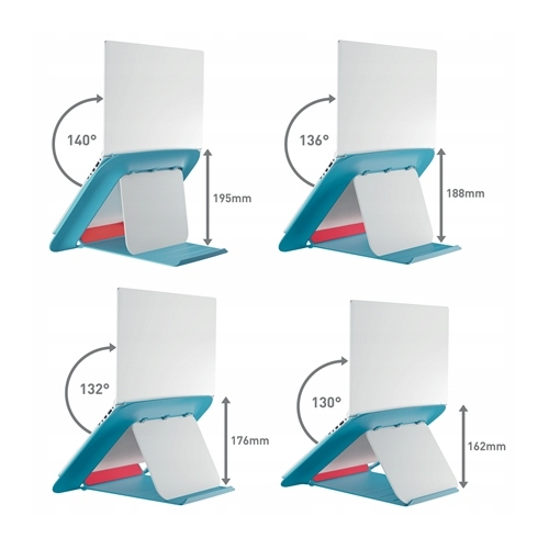 Zestaw Ergonomiczny stołek Ergo Cosy niebieski 65180061 + Podstawka pod laptopa Ergo Cosy niebieska