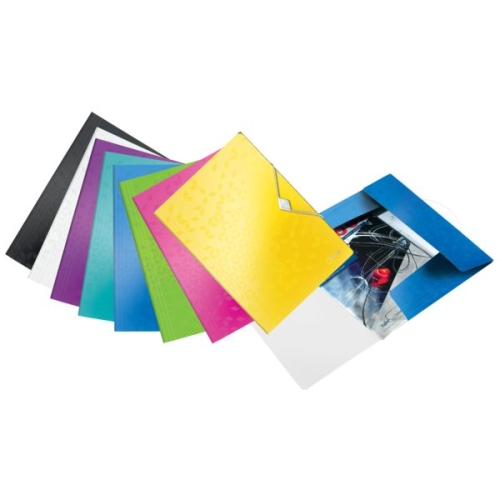 Teczka z gumką PP Leitz WOW, 15mm, żółta 45990016