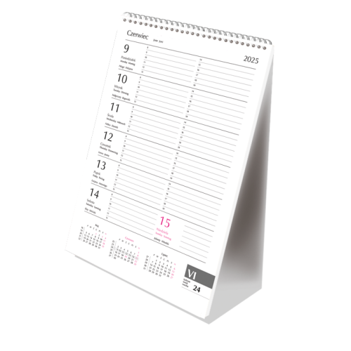 Kalendarz ze spiralką pionowy 2025 T-101-3-21 Michalczyk i Prokop