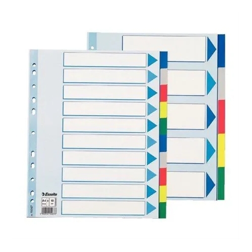 Przekładki plastikowe MAXI z PP 10 kart 15267 ESSELTE