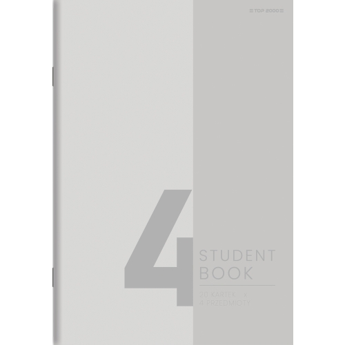 Zeszyt A5 80k kratka 4 przedmioty STUDENT BOOK 400181906 TOP 2000