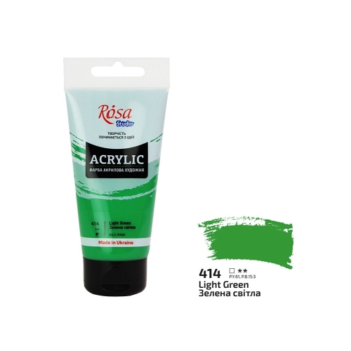 Farba akrylowa Rosa Studio 75ml LIGHT GREEN 414