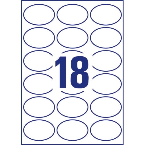 Etykiety ZF 63,5x42,3mm owalne usuwalne L6024REV-25 (25 arkuszy) AVERY ZWECKFORM