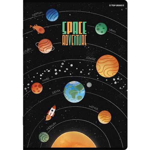 Zeszyt A5 32k 3-linia kolorowa SPACE ADVENTURE 400182346 TOP 2000