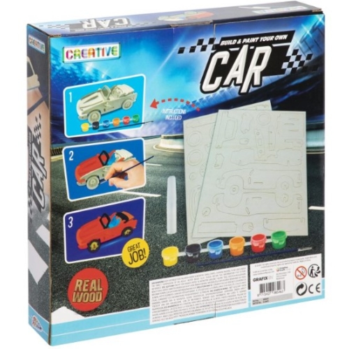 Drewniana konstrukcja SAMOCHÓD 200045 GRAFIX