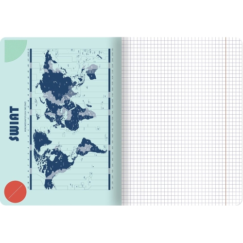 Zeszyt A5 60k kratka 70g ze ściągami GEOGRAFIA 400169461 TOP 2000