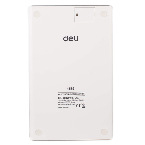 Kalkulator 12-pozycyjny biały 1589 WHITE DELI