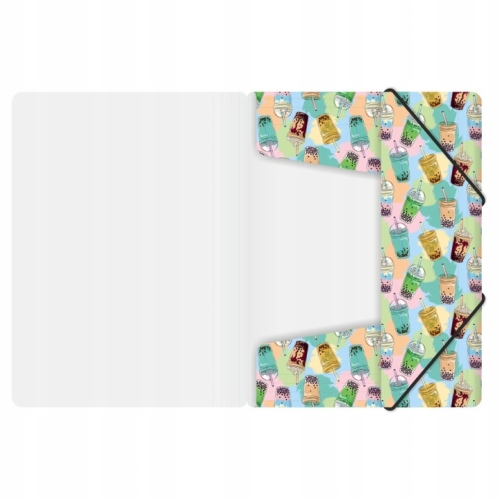 Teczka z gumką A4 PP z nadrukiem BUBBLE TEA TGN-A4-37 BIURFOL