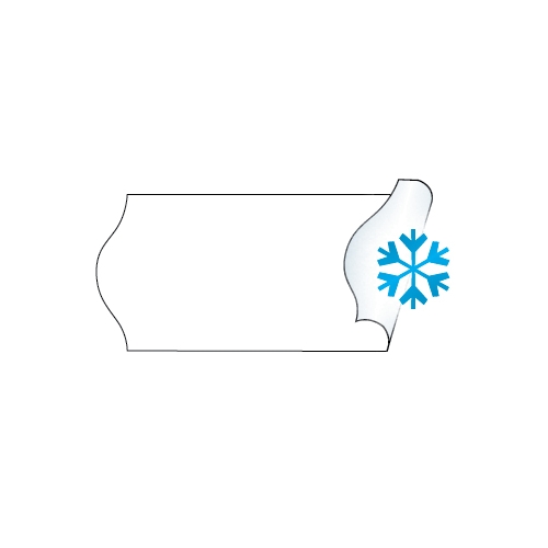 Etykiety cenowe w rolce do metkownicy jednorzędowej, 26x12 mm, (6 sztuk) białe faliste, trwały klej, odporne na mróz METO M30014339