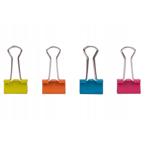 Klips do akt 19mm mix kolorów 25szt E8558 DELI