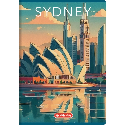 Zeszyt A4 96k linia z z marginesem RETRO CITY 400196849 HERLITZ