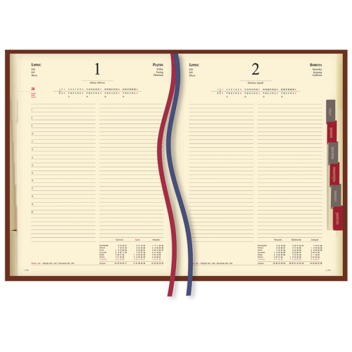 Terminarz A4 Stacjonarny - c.brąz T-229V-S2 Michalczyk i Prokop