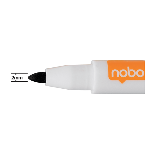 Marker suchościeralny mini czarny z magnesem i gąbką 2104184 NOBO