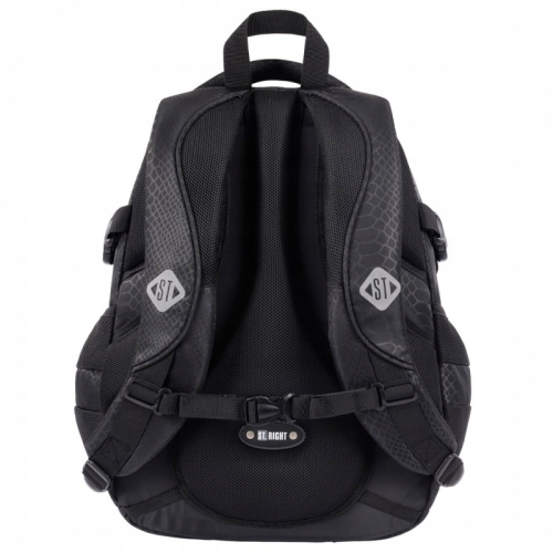 Plecak szkolny 4-komorowy STRIGHT BP-01 SHINY SNAKE mkmo St.Majewski