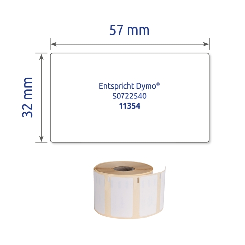 Etykiety uniwersalne w rolce 1000 etyk.57x32mm, usuwalne, białe AS0722540 AVERY ZWECKFORM