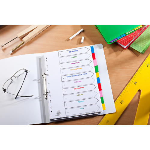 Przekładki kartonowe A4 MYLAR 1-6 kolor ELBA 100204976
