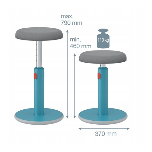 Zestaw Ergonomiczny stołek Ergo Cosy niebieski 65180061 + Podstawka pod laptopa Ergo Cosy niebieska