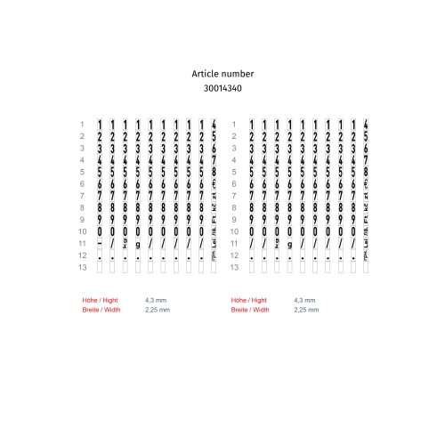 Metkownica dwurzędowa 26x16 METO Easy M 2026/16 (+ symbole g/Kg) M30014340