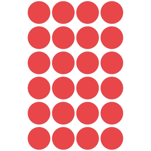 Usuwalne kółka 18mm 96szt./op. czerwone 3595 AVERY ZWECKFORM