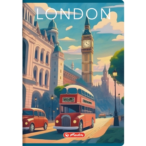 Zeszyt A4 96k linia z z marginesem RETRO CITY 400196849 HERLITZ