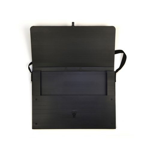 Teczka na rysunki A3 z rączką i paskiem czarna 90419P LENIAR