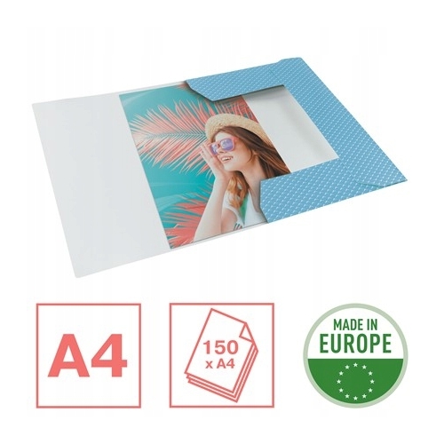Teczka kartonowa z gumką Colour`Breeze A4 niebieska 628492 ESSELTE
