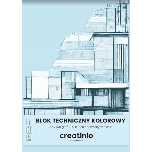 Blok techniczny A4 10k kolorowy CREATINIO 400176669 TOP 2000