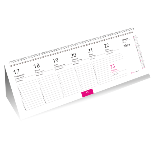 Kalendarz ze spiralką poziomy 2025 T-100-2-22 Michalczyk i Prokop