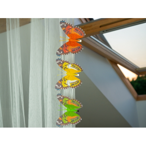 Motylki dekoracyjne z klipsem 12cm (3 szt.) MOD-6098 ALIGA